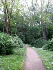 Jardines de Sabatini pathway in Madrid, Spain, 2015