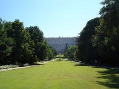 Campo del Moro gardens with the Royal Palace of Madrid in the background