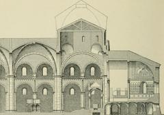 Section of eastern portion of San Ambrogio church featuring architectural details