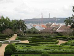 Jardim Botanico da Ajuda lush garden with diverse plants