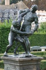 Bronze sculpture of wrestlers by Adrian de Vries