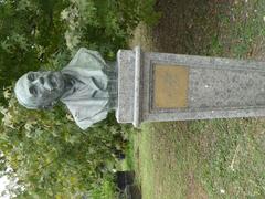 Monument to Pietro Romualdo Pirotta near the entrance of the Botanical Garden of Rome