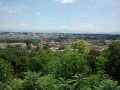 View of Rome from the heights of the botanical garden