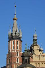 Saint Mary's Basilica towers in Kraków