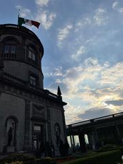 Second floor of Chapultepec Castle from a low angle