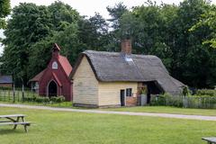 traditional blacksmith workshop exhibits at Chiltern Open Air Museum