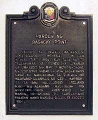 Historical marker for Bagacay Point Lighthouse