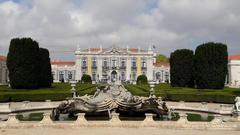 Palacio Nacional de Queluz in Portugal with beautiful French-style gardens