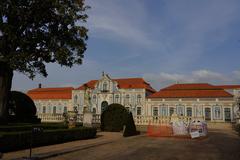 Queluz Palace facade with intricate details