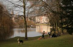 Ixelles ponds in Belgium