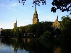 North Pond at Ixelles Ponds in Brussels, Belgium