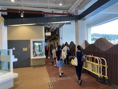 Yung Shue Wan Ferry Pier corridor on Lamma Island