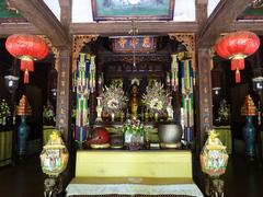 Interior view of the Từ Hiếu Pagoda in Huế