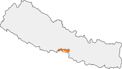 Map of Chitwan District in Nepal