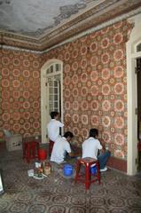 Restoration of wall paintings at Cung An Dinh