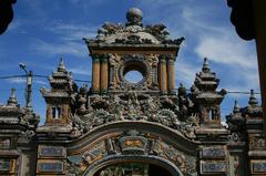 Ceramic art at An Dinh Palace in Hue, Vietnam