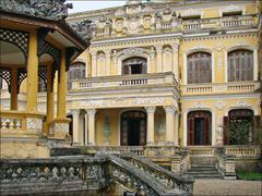 An Dinh Palace's main facade in Hue, Vietnam