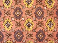 Baroque wallpaper pattern at An Dinh Palace, Hue