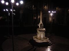 Catania Fontana dell'Elefante at night