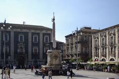 Piazza Duomo with Elephant Fountain in Catania, Sicily