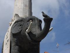 Elephant fountain in Cathedral square of Catania, Sicily