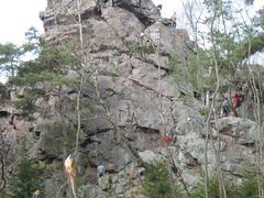 Climbers on Andrejšky rocks