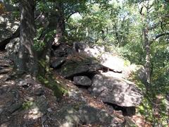 Babí lom nature landscape with rocky terrain and trees