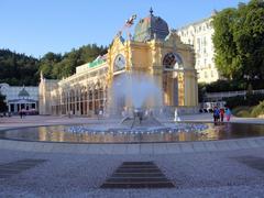 The Singing Fountain and Colonnade in Mariánské Lázně, Czech Republic