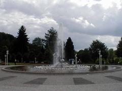 Fountain in Mariánské Lázně in Cheb District