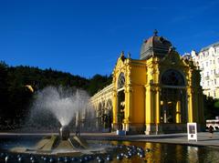 Lázeňská colonnade and singing fountain