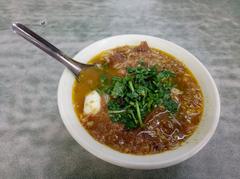 Burmese fish noodle soup sold at Huaxin Street in Zhonghe