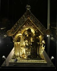 Reliquary of Saint Maurice, front view with Saint Maurice, Prague Castle Riding Hall, 2015