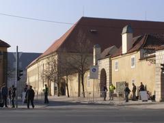 Security measures in U Prašného mostu street, Prague, before the arrival of delegates for the signing of the new START treaty in 2010