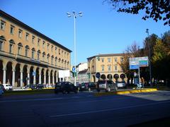 Piazza della Libertà in Florence with historical sculptures and surrounding buildings