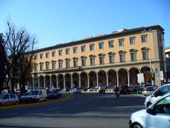 Piazza della Libertà in Florence with historical monument and surrounding greenery