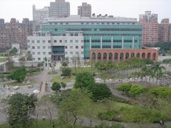 bird's eye view of No. 4 Park and National Taiwan Library in Zhonghe District, Taipei County