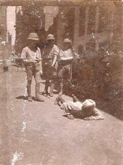 1919 Amritsar street punishment with soldiers and Indian men