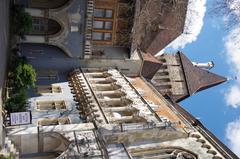 Vajdahunyad Castle in Budapest with Gothic wing