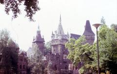 Budapest street scene in 1983 showing historic architecture and parked cars