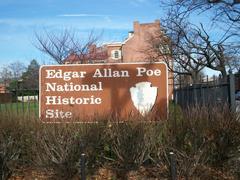 National Park Service sign at Edgar Allan Poe National Historic Site in Philadelphia