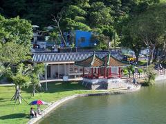 restroom and pavilion in Dahu Park