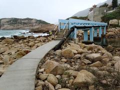 A bridge between Shek O and Tai Tau Chau in Hong Kong