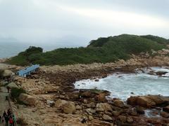 Shek O and Tai Tau Chau with clear blue waters, Hong Kong