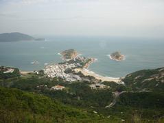 Shek O town and beach from Dragon's Back hiking trail