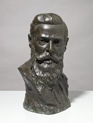 Bronze self-portrait sculpture by Lorenzo Fernández de Viana Sáenz de Ugarte