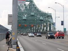 Pont Jacques-Cartier bridge in Montreal viewed from Saint Helen's Island