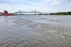 Sainte-Marie river at the end of the Mackay pier in Ville-Marie