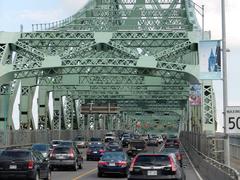 Pont Jacques-Cartier bridge in Montréal viewed from Saint Helen's Island