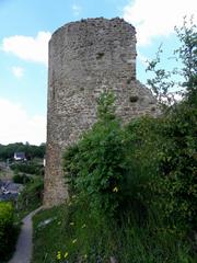 Léhon Castle with stone walls and towers