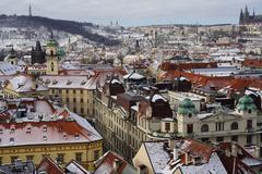 panoramic view of Old Town Hall in Prague